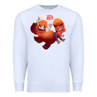 White turning red Merch Premium Sweatshirt - linhVisuals