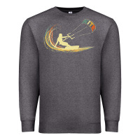 Charcoal Heather kite kiteboarding kiting kitesurfing kitesurf gift premium t shirt Premium Sweatshirt - linhVisuals