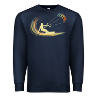 Navy kite kiteboarding kiting kitesurfing kitesurf gift premium t shirt Premium Sweatshirt - linhVisuals