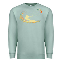 Seafoam kite kiteboarding kiting kitesurfing kitesurf gift premium t shirt Premium Sweatshirt - linhVisuals