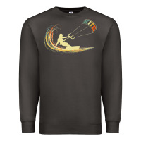 Smoke kite kiteboarding kiting kitesurfing kitesurf gift premium t shirt Premium Sweatshirt - linhVisuals