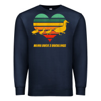 Navy mama duck mother of 3 duckling funny mom mommy animal lover t shirt Premium Sweatshirt - linhVisuals