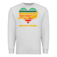 Dove Grey mama duck mother of 3 duckling funny mom mommy animal lover t shirt Premium Sweatshirt - linhVisuals