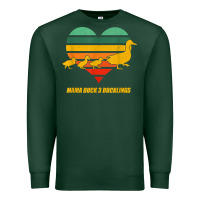 Sports Green mama duck mother of 3 duckling funny mom mommy animal lover t shirt Premium Sweatshirt - linhVisuals