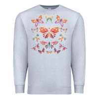 Heather Grey butterfly breeds butterfly t shirt Premium Sweatshirt - linhVisuals