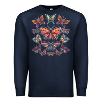 Navy butterfly breeds butterfly t shirt Premium Sweatshirt - linhVisuals