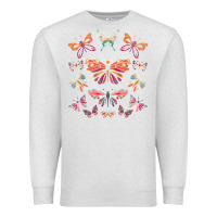 Oatmeal Heather butterfly breeds butterfly t shirt Premium Sweatshirt - linhVisuals