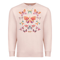 Pale Pink butterfly breeds butterfly t shirt Premium Sweatshirt - linhVisuals