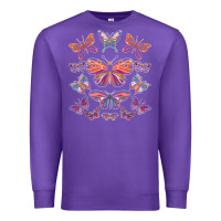 Purple butterfly breeds butterfly t shirt Premium Sweatshirt - linhVisuals