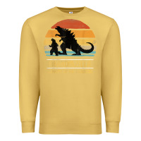 Antique Gold mens grandpazilla grandpa of monsters retro halloween christmas t shir Premium Sweatshirt - linhVisuals