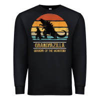 Black mens grandpazilla grandpa of monsters retro halloween christmas t shir Premium Sweatshirt - linhVisuals