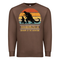 Chestnut mens grandpazilla grandpa of monsters retro halloween christmas t shir Premium Sweatshirt - linhVisuals