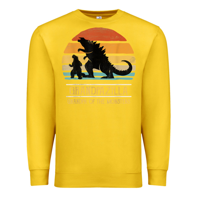 Mens Grandpazilla Grandpa Of Monsters Retro Halloween Christmas T Shir Premium Sweatshirt by linhVisuals | Teevron