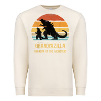 Sandshell mens grandpazilla grandpa of monsters retro halloween christmas t shir Premium Sweatshirt - linhVisuals