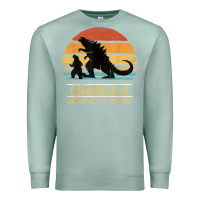 Seafoam mens grandpazilla grandpa of monsters retro halloween christmas t shir Premium Sweatshirt - linhVisuals