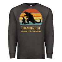 Smoke mens grandpazilla grandpa of monsters retro halloween christmas t shir Premium Sweatshirt - linhVisuals