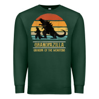 Sports Green mens grandpazilla grandpa of monsters retro halloween christmas t shir Premium Sweatshirt - linhVisuals