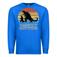 True Royal mens grandpazilla grandpa of monsters retro halloween christmas t shir Premium Sweatshirt - linhVisuals