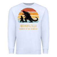White mens grandpazilla grandpa of monsters retro halloween christmas t shir Premium Sweatshirt - linhVisuals