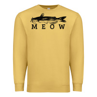 Antique Gold catfish meow funny catfishing fishing fisherman gift t shirt Premium Sweatshirt - linhVisuals