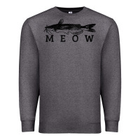 Charcoal Heather catfish meow funny catfishing fishing fisherman gift t shirt Premium Sweatshirt - linhVisuals