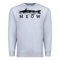 Heather Grey catfish meow funny catfishing fishing fisherman gift t shirt Premium Sweatshirt - linhVisuals