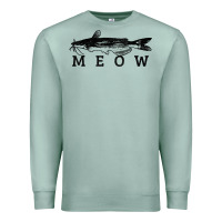 Seafoam catfish meow funny catfishing fishing fisherman gift t shirt Premium Sweatshirt - linhVisuals