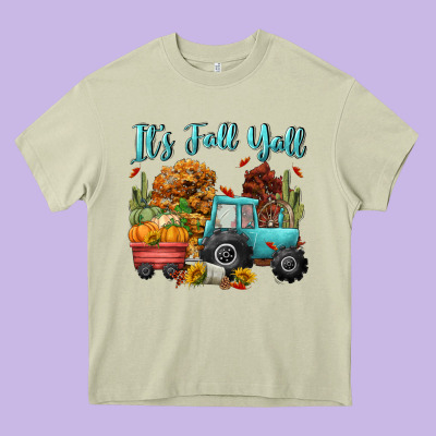 Its Fall Yall Heavy Core Tee Designed By Cowgirlartshop