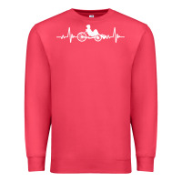 Cardinal great recumbent bike heartbeat design cycling t shirt Premium Sweatshirt - linhVisuals