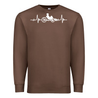 Chestnut great recumbent bike heartbeat design cycling t shirt Premium Sweatshirt - linhVisuals
