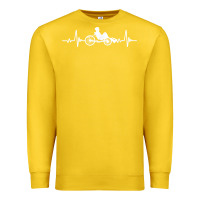 Lemon great recumbent bike heartbeat design cycling t shirt Premium Sweatshirt - linhVisuals