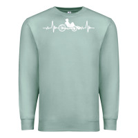 Seafoam great recumbent bike heartbeat design cycling t shirt Premium Sweatshirt - linhVisuals