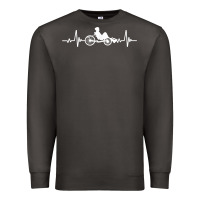 Smoke great recumbent bike heartbeat design cycling t shirt Premium Sweatshirt - linhVisuals