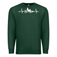 Great Recumbent Bike Heartbeat Design Cycling T Shirt Premium Sweatshirt | Teevron