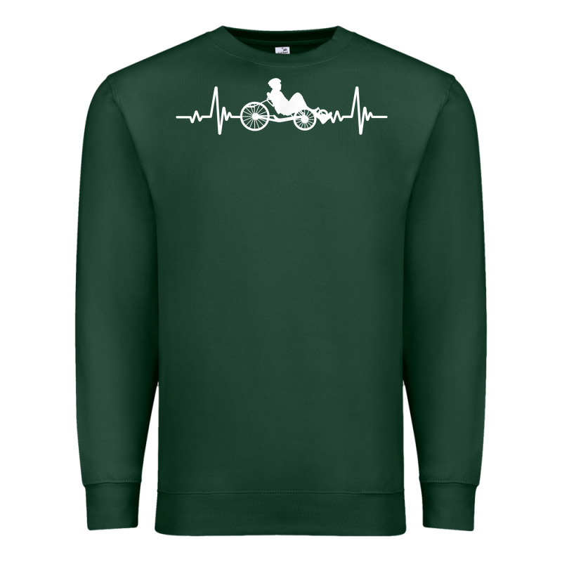Great Recumbent Bike Heartbeat Design Cycling T Shirt Premium Sweatshirt by linhVisuals | Teevron