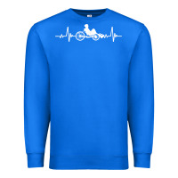 True Royal great recumbent bike heartbeat design cycling t shirt Premium Sweatshirt - linhVisuals