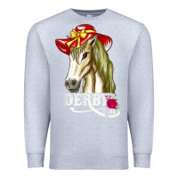 Heather Grey derby day shirt 2022 horse derby party horse racing t shirt Premium Sweatshirt - linhVisuals