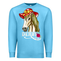 Ocean Blue derby day shirt 2022 horse derby party horse racing t shirt Premium Sweatshirt - linhVisuals
