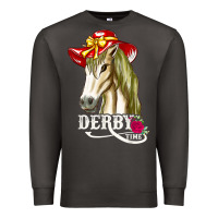 Smoke derby day shirt 2022 horse derby party horse racing t shirt Premium Sweatshirt - linhVisuals
