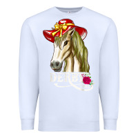 White derby day shirt 2022 horse derby party horse racing t shirt Premium Sweatshirt - linhVisuals