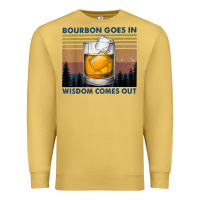 Antique Gold bourbon goes in wisdom comes out vintage t shirt Premium Sweatshirt - linhVisuals