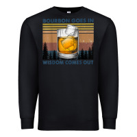 Black bourbon goes in wisdom comes out vintage t shirt Premium Sweatshirt - linhVisuals