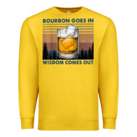 Lemon bourbon goes in wisdom comes out vintage t shirt Premium Sweatshirt - linhVisuals