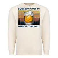 Sandshell bourbon goes in wisdom comes out vintage t shirt Premium Sweatshirt - linhVisuals