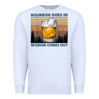 White bourbon goes in wisdom comes out vintage t shirt Premium Sweatshirt - linhVisuals