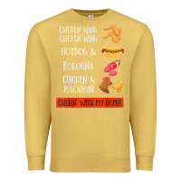 Antique Gold chicken wing chicken wing hotdog and bologna shirt t shirt Premium Sweatshirt - linhVisuals
