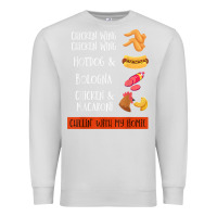 Dove Grey chicken wing chicken wing hotdog and bologna shirt t shirt Premium Sweatshirt - linhVisuals