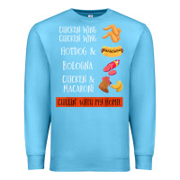 Ocean Blue chicken wing chicken wing hotdog and bologna shirt t shirt Premium Sweatshirt - linhVisuals