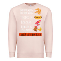 Pale Pink chicken wing chicken wing hotdog and bologna shirt t shirt Premium Sweatshirt - linhVisuals