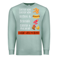Seafoam chicken wing chicken wing hotdog and bologna shirt t shirt Premium Sweatshirt - linhVisuals